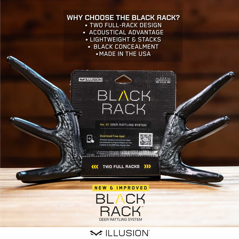 Deer Rattle Box Black Rack Rattling System | Rattle Antlers for Deer Hunting – Illusion ...