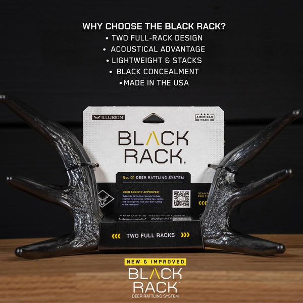 Black Rack Rattling System — Rattle Antlers for Deer Hunting