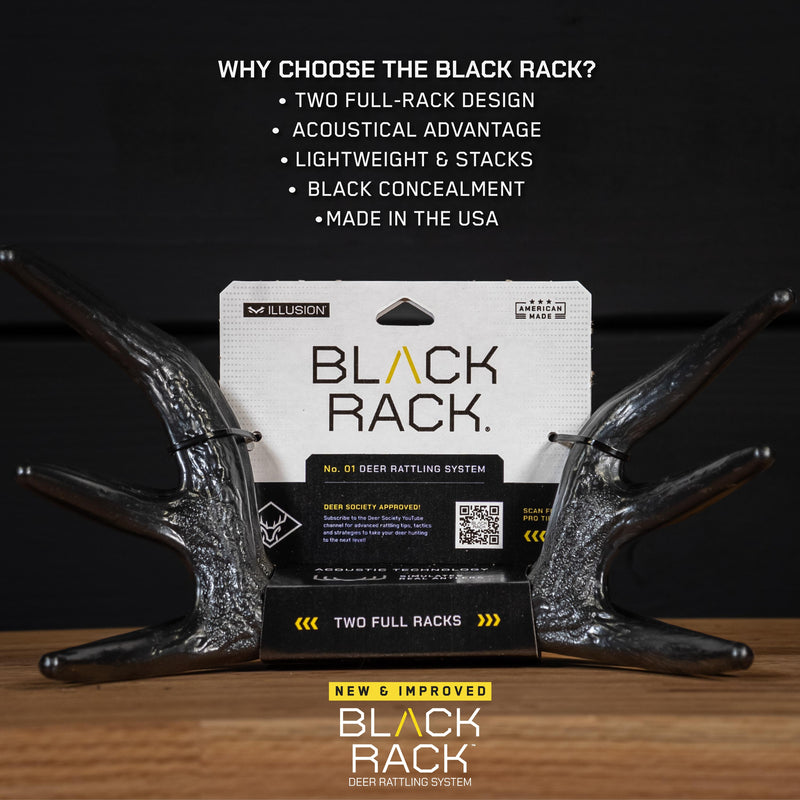 Black Rack Rattling System — Rattle Antlers for Deer Hunting