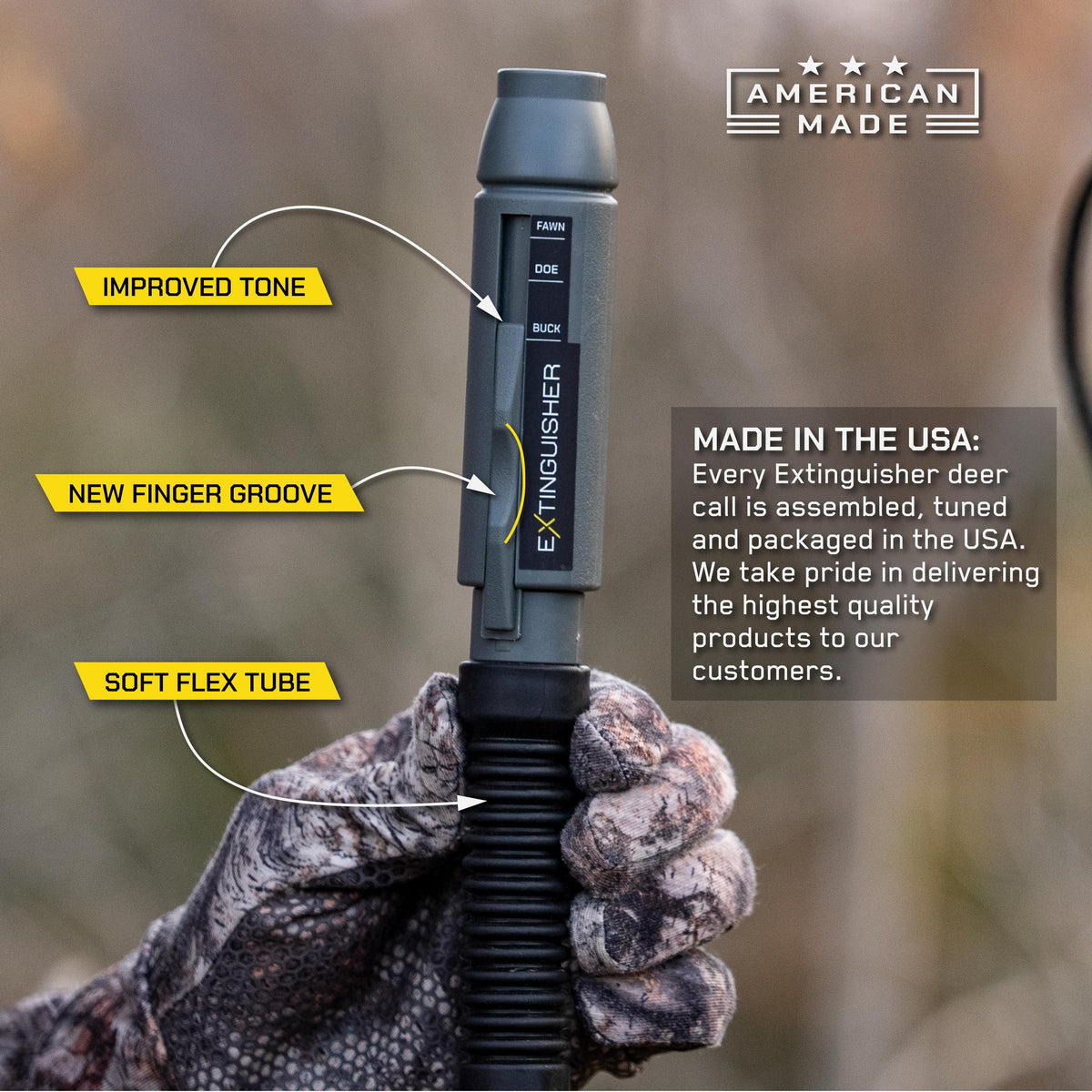 Extinguisher 2.0 Deer Call (Illusion Gray) — Multi-Tone Deer Grunt Call